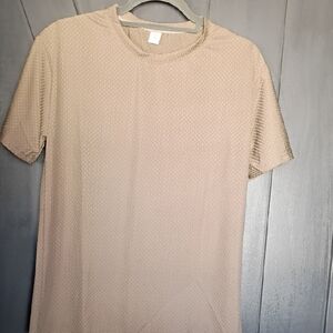 Brand New Men's Classic Tan Short Sleeve Athletic Tee